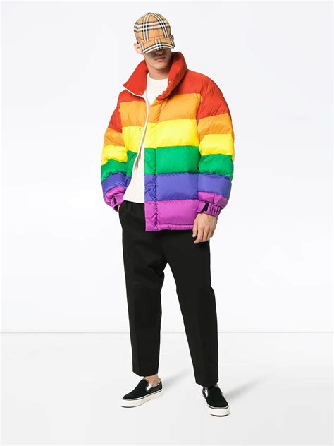 burberry rainbow leather jacket|burberry leather jacket men's.